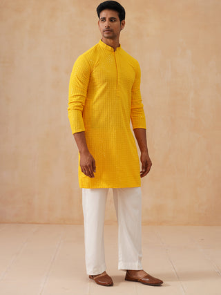 Embroidered & Sequence Kurta Pyjama for Men