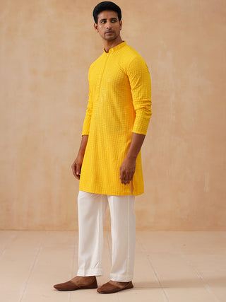 Embroidered & Sequence Kurta Pyjama for Men