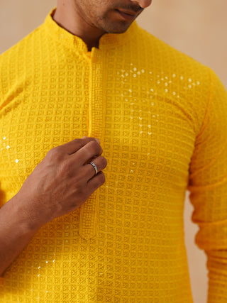 Embroidered & Sequence Kurta Pyjama for Men