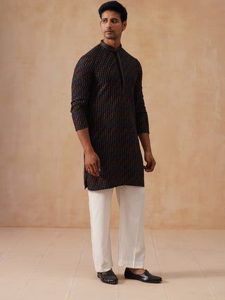 Multicolor Embroidered Viscose Rayon Kurta Set