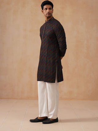 Multicolor Embroidered Viscose Rayon Kurta Set