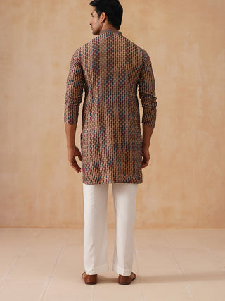 Multicolor Embroidered Viscose Rayon Kurta Set