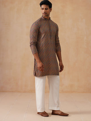 Multicolor Embroidered Viscose Rayon Kurta Set