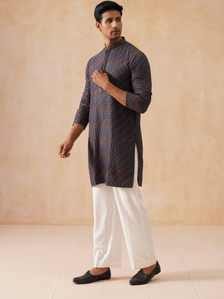 Multicolor Embroidered Viscose Rayon Kurta Set