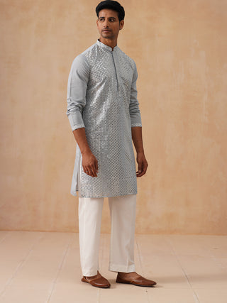 Embroidered Mirror Work Kurta Pyjama
