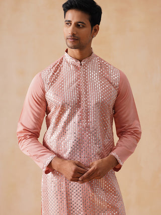 Embroidered Mirror Work Kurta Pyjama