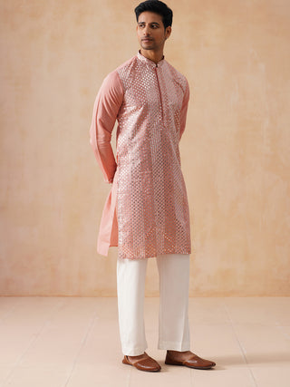Embroidered Mirror Work Kurta Pyjama