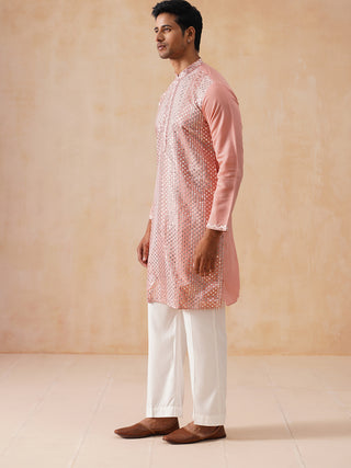 Embroidered Mirror Work Kurta Pyjama