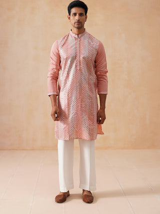 Embroidered Mirror Work Kurta Pyjama
