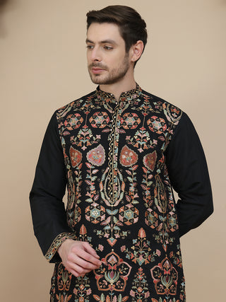 Floral Embroidered Straight Kurta With Salwar