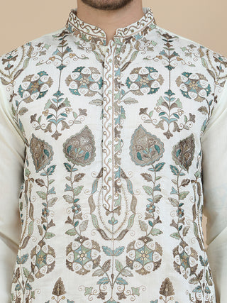 Floral Embroidered Straight Kurta With Salwar