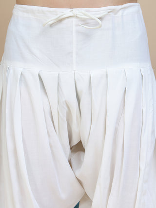 Embroidered Kurta with Classic White Salwar