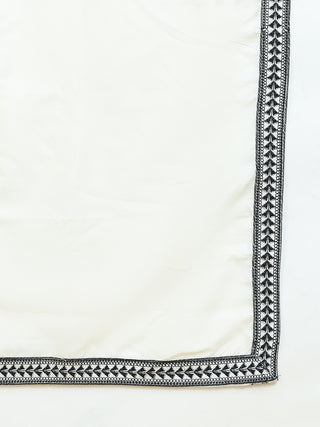 Black Embroidered Kurta Salwar & Dupatta Set,