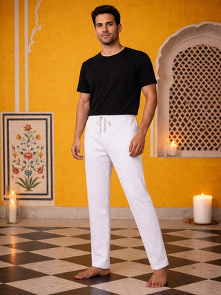 Men Pack of 2 Solid Cotton Pyjamas