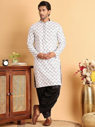 Black Viscose Rayon Salwar for Men