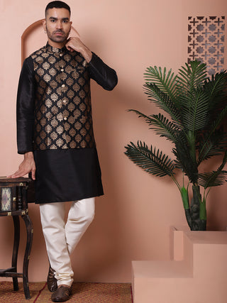 Floral Printed Nehru Jacket for Men