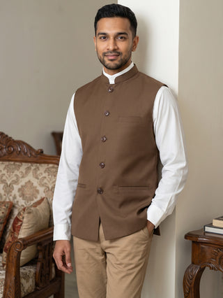 Solid Nehru Jacket For Men