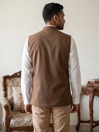 Solid Nehru Jacket For Men