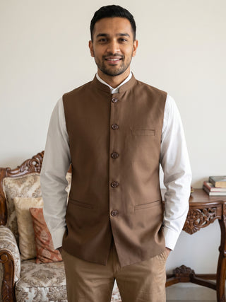 Solid Nehru Jacket For Men