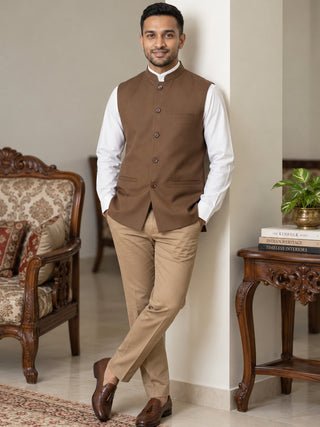 Solid Nehru Jacket For Men
