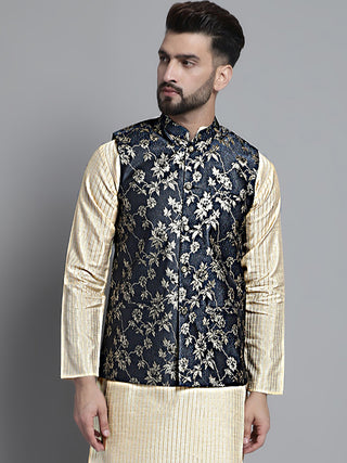 Men's Woven Design Nehru Jacket