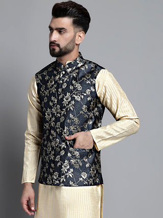 Men's Woven Design Nehru Jacket