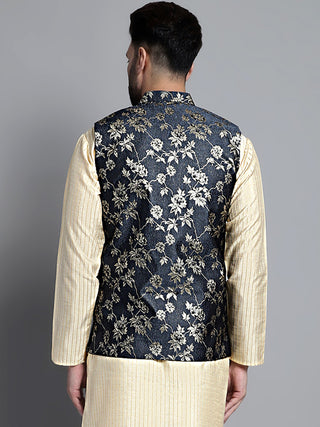 Men's Woven Design Nehru Jacket