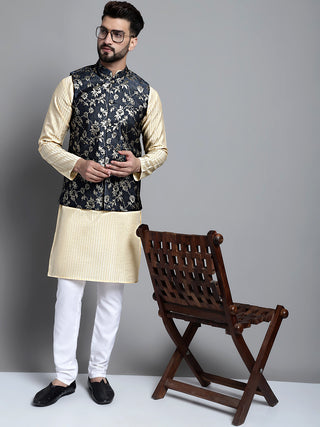 Men's Woven Design Nehru Jacket