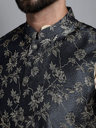 Men's Woven Design Nehru Jacket