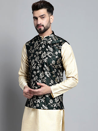 Men's Woven Design Nehru Jacket