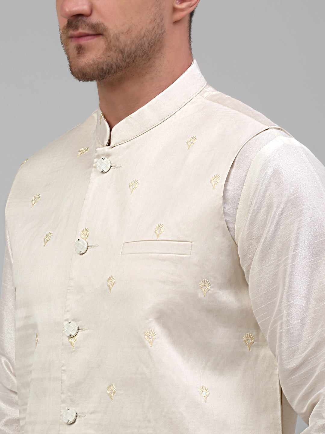 Men's Embroidered Nehru Jacket