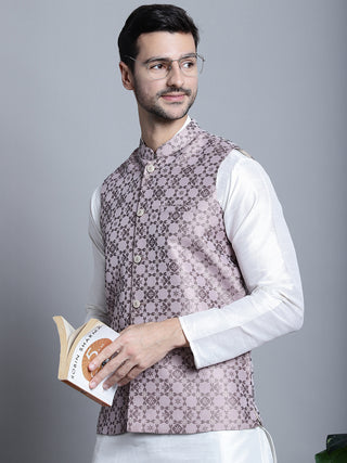 Men's Woven Design Nehru Jacket