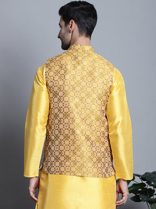 Men's Woven Design Nehru Jacket