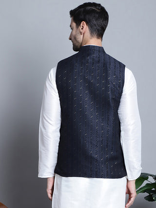 Men's Woven Design Nehru Jacket