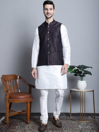 Men's Woven Design Nehru Jacket