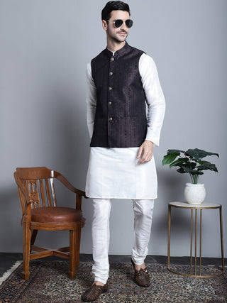 Men's Woven Design Nehru Jacket