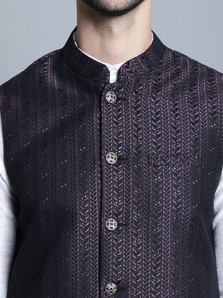 Men's Woven Design Nehru Jacket