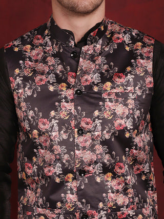 Floral Printed Nehru Jacket