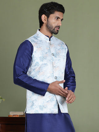 Floral Printed Nehru Jacket