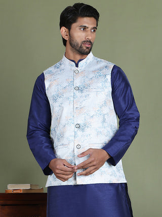 Floral Printed Nehru Jacket