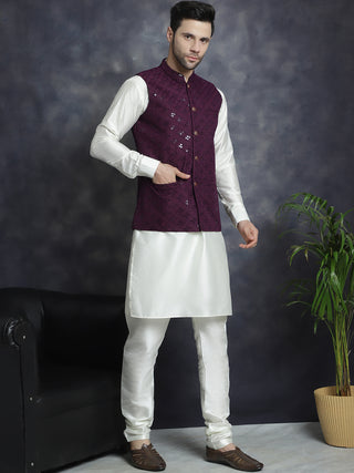 Men's embroidered and sequins Nehru Jacket