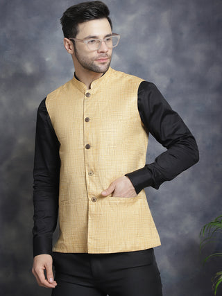 Men's Woven Design Nehru Jacket