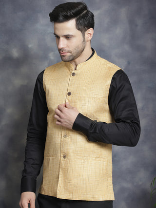 Men's Woven Design Nehru Jacket