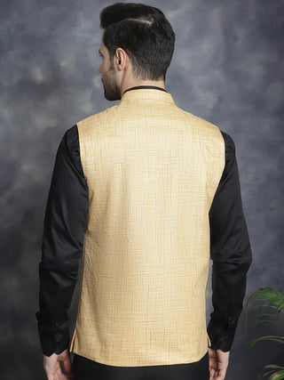 Men's Woven Design Nehru Jacket