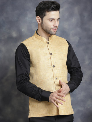 Men's Woven Design Nehru Jacket