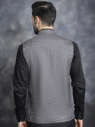 Men's Woven Design Nehru Jacket