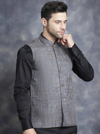 Men's Woven Design Nehru Jacket