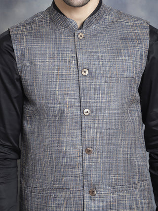 Men's Woven Design Nehru Jacket