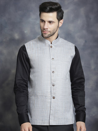 Men's Woven Design Nehru Jacket