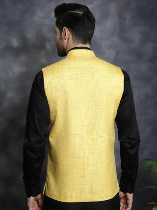 Men's Woven Design Nehru Jacket